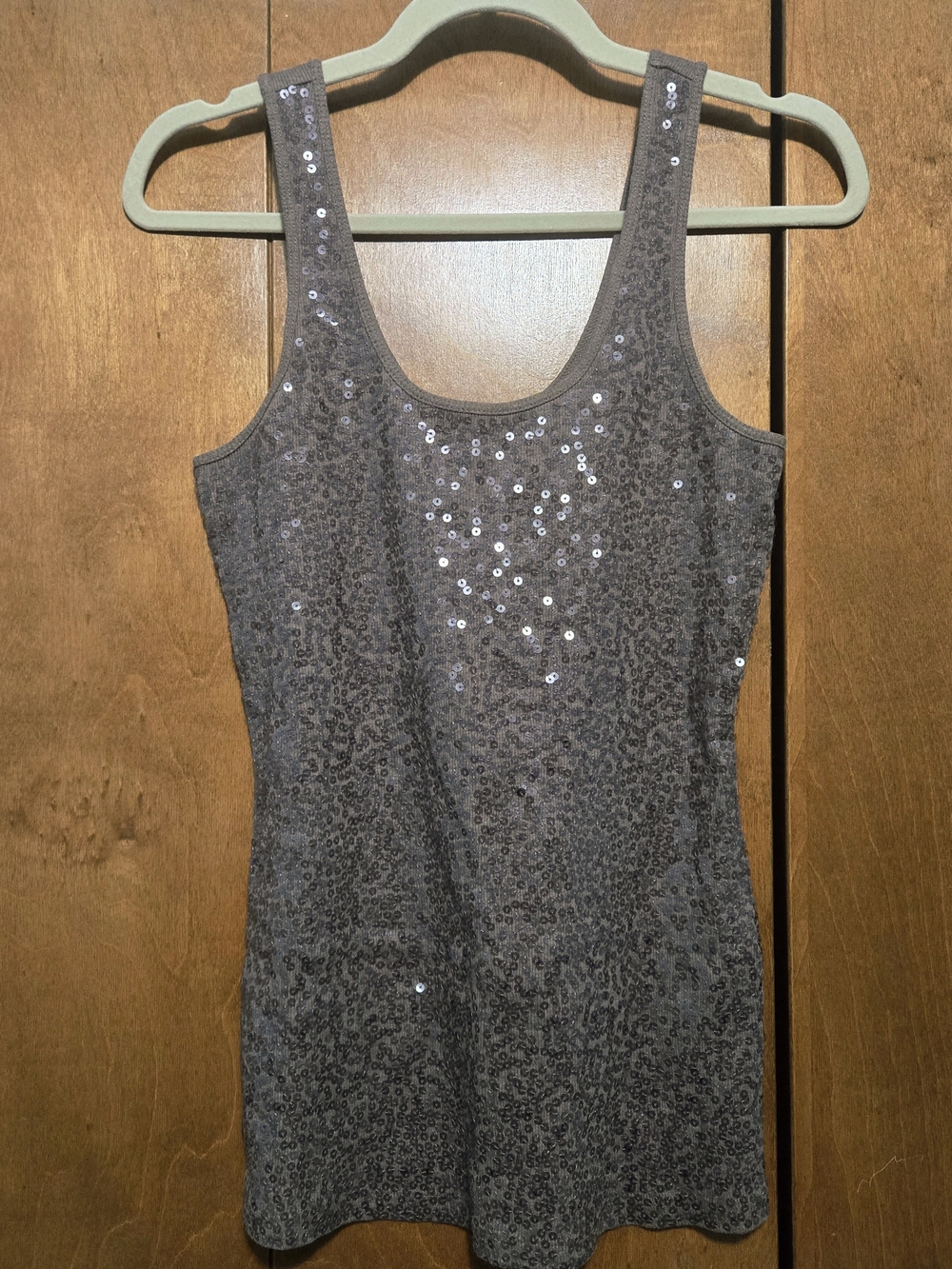 Express Brown Sequin Tank